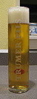 Trumer Pils in a Trumer Glass